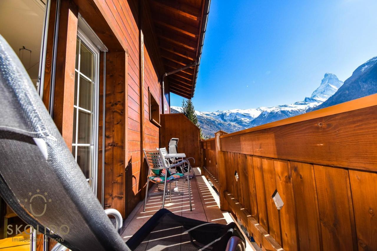 Wohnung In Zermatt Mit Postkarten Matterhornblick Bagian luar foto